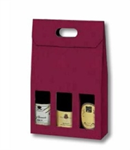 SCATOLA PORTA BOTTIGLIE 3 POSTI CANNETE' BORDEAUX 05