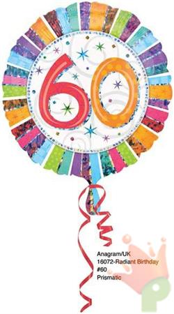 PALLONCINO MYLAR 18INCH BIRTHDAY 60 PRIS