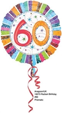 PALLONCINO MYLAR 18INCH BIRTHDAY 60 PRIS