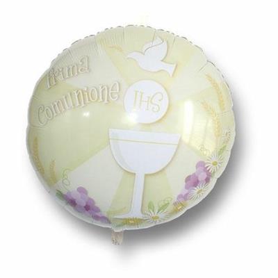 PALLONCINO MYLAR BIG 80CM PRIMA COMUNIONE