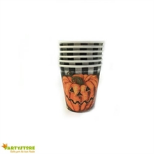 6 BICCHIERI ZUCCA  HALLOWEN DECORAZIONI PER LA TAVOLA