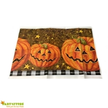 TOVAGLIA TAVOLA ZUCCHE HALLOWEEN PLASTIFICATA 140X180 CM HORROR