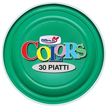 PIATTI FONDI D. 220MM VERDE 30PZ