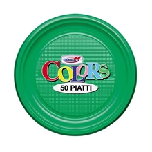 PIATTI FRUTTA D. 170MM VERDE 50PZ