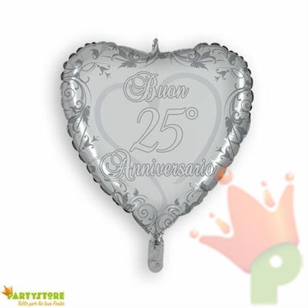 PALLONCINO MYLAR CM 45 25 ANNI