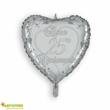 PALLONCINO MYLAR CM 45 25 ANNI