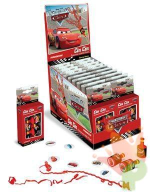 BOTTIGLIETTA SPARACORIANDOLI CIN CIN CARS 6 PZ