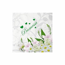 TOVAGLIOLI 25X25CM PROMESSA BOUQUET 20PZ