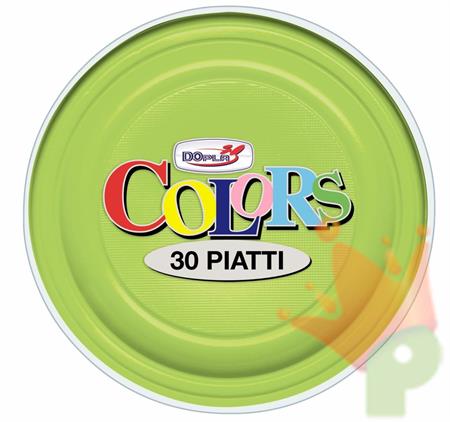 PIATTI PIANI D. 220MM VERDE ACIDO 30PZ