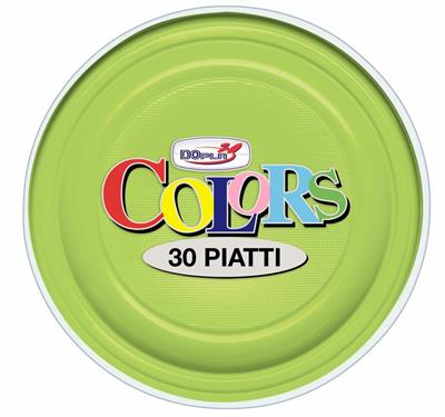 PIATTI PIANI D. 220MM VERDE ACIDO 30PZ