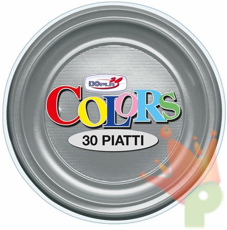 PIATTO PIANO D. 220MM ARGENTO 30PZ