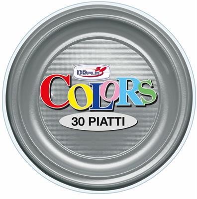 PIATTO PIANO D. 220MM ARGENTO 30PZ