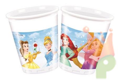 BICCHIERE 200CC PRINCESS HEART STRONG 8PZ