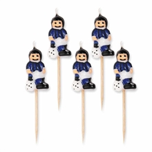 CANDELE CALCIATORI NERI/AZZURRI 5 PZ