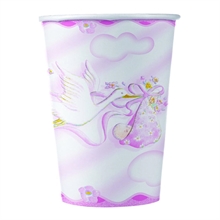 Bicchieri 220cc Cicogna Rosa 10pz