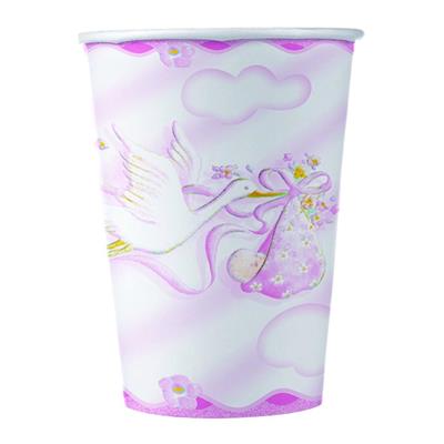 Bicchieri 220cc Cicogna Rosa 10pz
