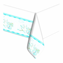 TOVAGLIA NASCITA 140 X 270 CM IN PVC CICOGNA CELESTE