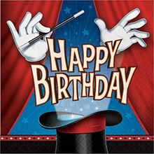 TOVAGLIOLI 33X33 HAPPY BIRHTDAY MAGIC PARTY 16PZ
