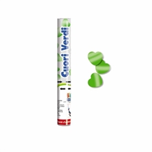 SPARACORIANDOLI 30CM CUORI VERDI METAL