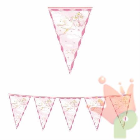 BANDIERINA PVC CICOGNA ROSA 6MT