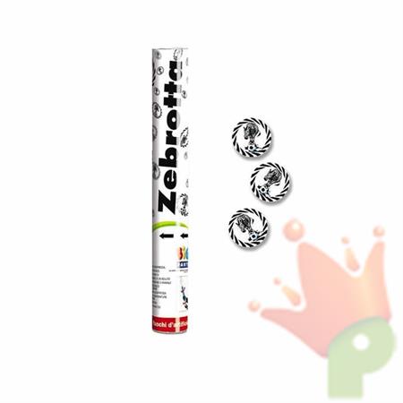 SPARA CORIANDOLI PARTY cm30 ZEBROTTA BIANCO NERA
