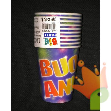 BICCHIERI 200cc BUON ANNO 10pz