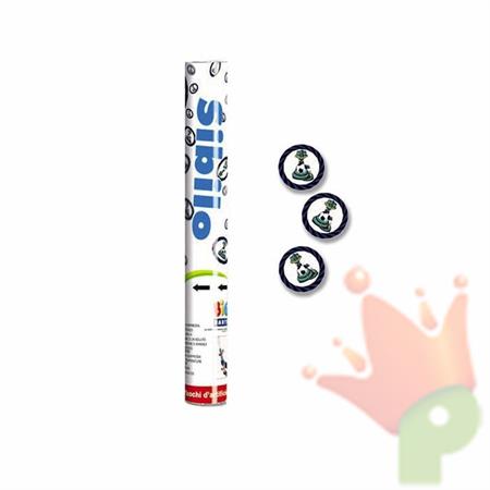 SPARA CORIANDOLI cm30 SIBILLO NERO AZZURRO