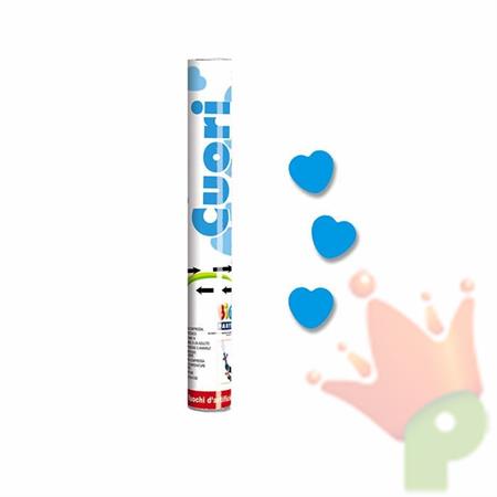 SPARACORIANDOLI 30CM CUORI CELESTE
