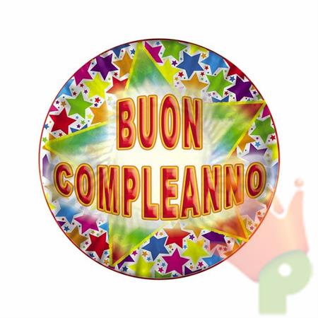 PIATTI 18CM STARDUST BUON COMPLEANNO 10PZ