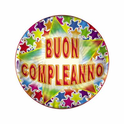 PIATTI 18CM STARDUST BUON COMPLEANNO 10PZ