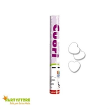 SPARACORIANDOLI 30CM CUORI BIANCHI