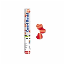 SPARACORIANDOLI 30CM CUORI ROSSI METAL