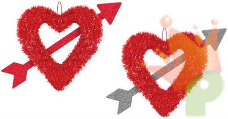 PENDENTI FORMA CUORE CON FRECCIA 28X33