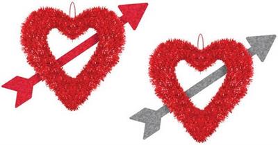 PENDENTI FORMA CUORE CON FRECCIA 28X33