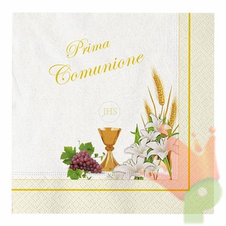Tovaglioli 33x33cm Comunione Lily 20pz