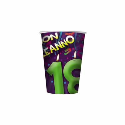 BICCHIERI 80CC 18 ANNI FASHION 10PZ