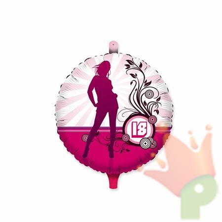 PALLONCINO MYLAR 18INCH 18 ANNI GIRL