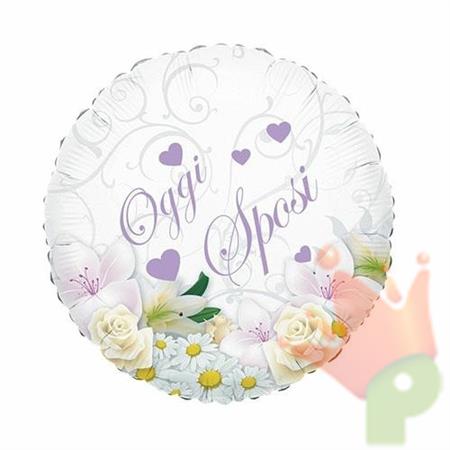 PALLONCINO MYLAR 45CM OGGI SPOSI BOUQUET 18
