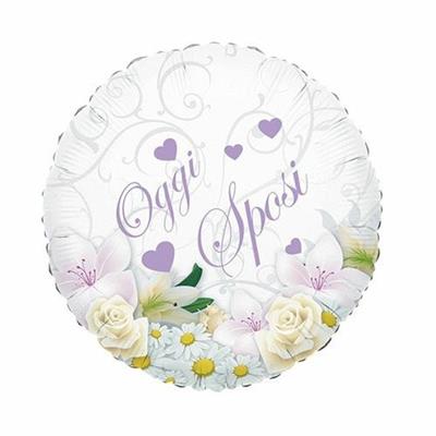 PALLONCINO MYLAR 45CM OGGI SPOSI BOUQUET 18