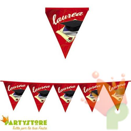 FESTONE BANDIERINE PVC LAUREA 6MT