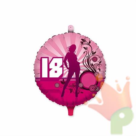 PALLONCINO MYLAR 18INCH 18 ANNI GIRL HOT PINK
