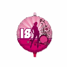 PALLONCINO MYLAR 18INCH 18 ANNI GIRL HOT PINK