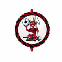 PALLONCINO MYLAR 18INCH DIABLOTTO ROSSO/NERO