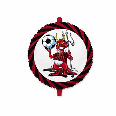 PALLONCINO MYLAR 18INCH DIABLOTTO ROSSO/NERO