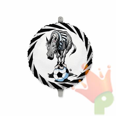 PALLONCINO MYLAR 18inch ZEBROTTA BIANCO/NERA