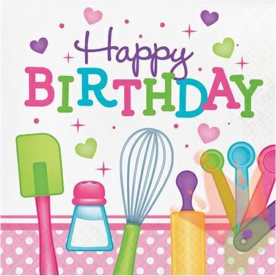 TOVAGLIOLI 33X33 HAPPY BIRTHDAY LITLLE CHEF 16PZ