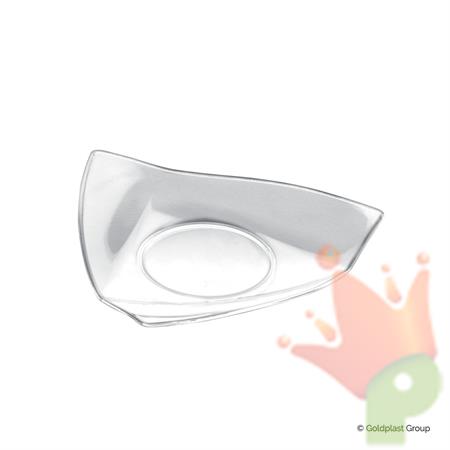 PIATTINO 6CC VELA TRASPARENTE 85MM 50PZ