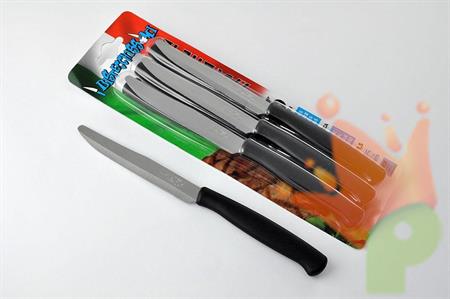 COLTELLO BISTECCA 1MM 11.5CM NERO 6PZ