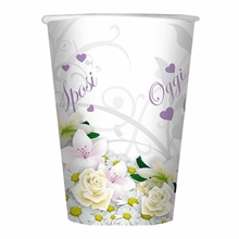 BICCHIERI 200CC OGGI SPOSI BOQUET 10PZ