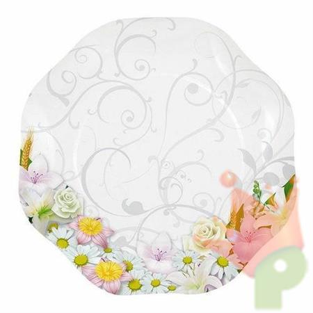 PIATTI FONDI 23CM BOUQUET 10PZ